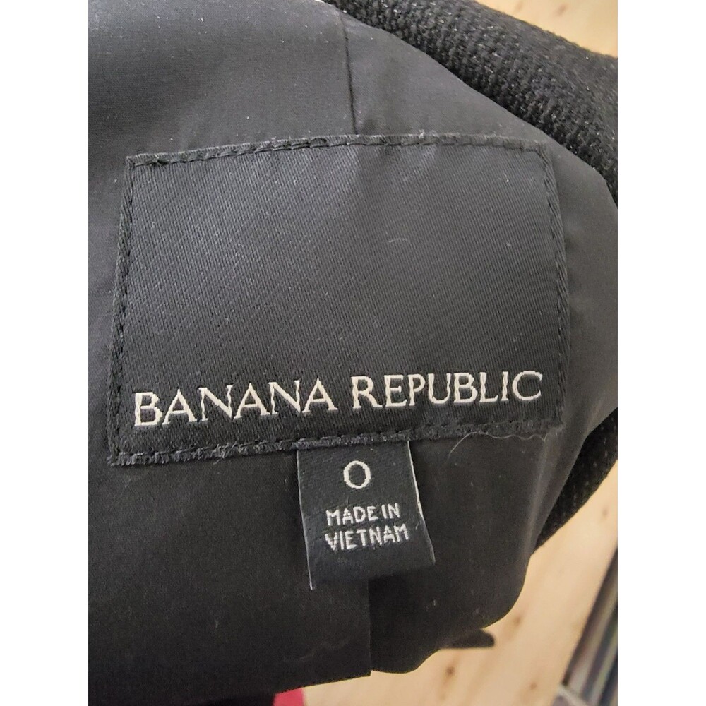 Banana Republic Flounce Front Moto Jacket, Size 0 Black Preppy - Picture 6 of 11